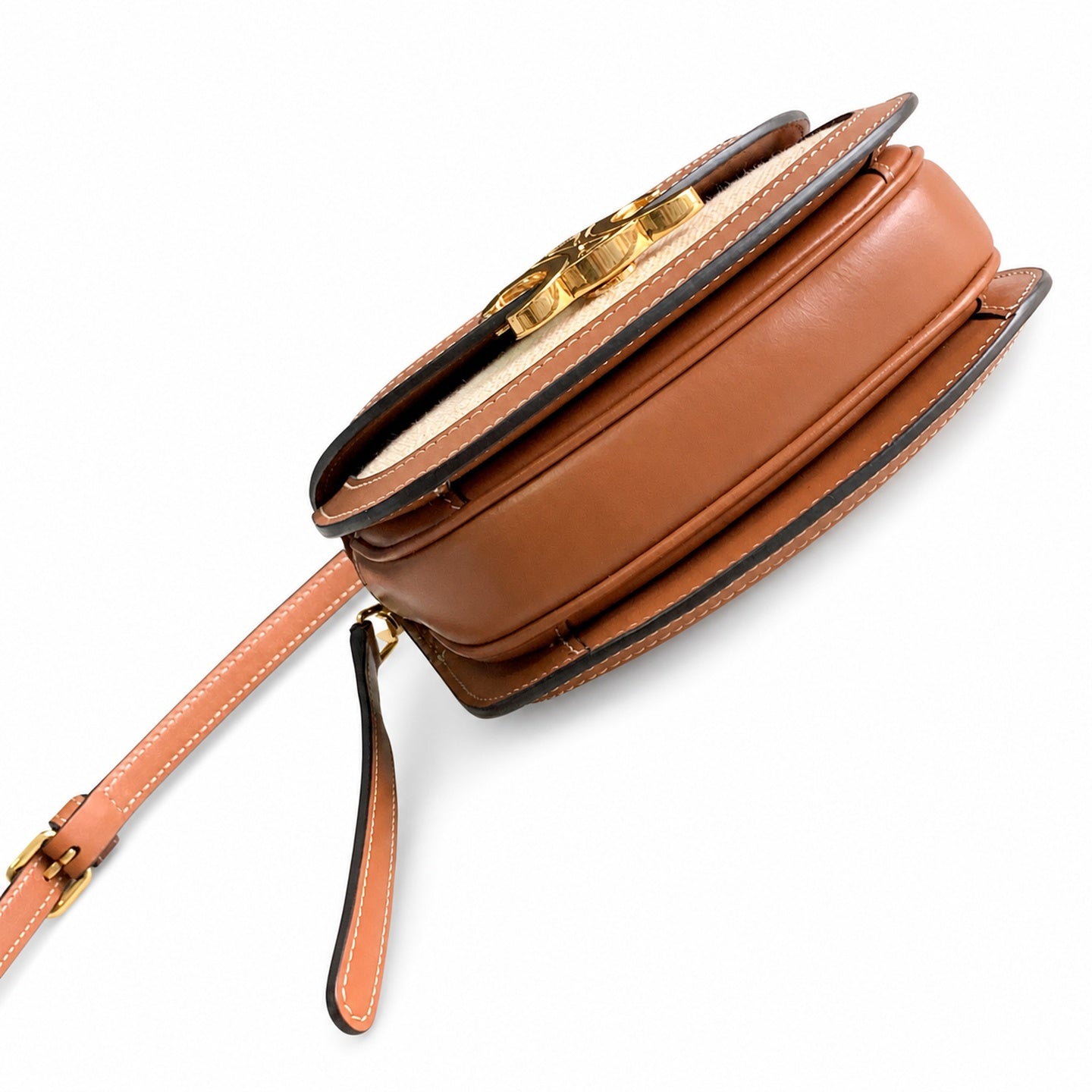 Celine Triomphe Mini Leather Brown Bag