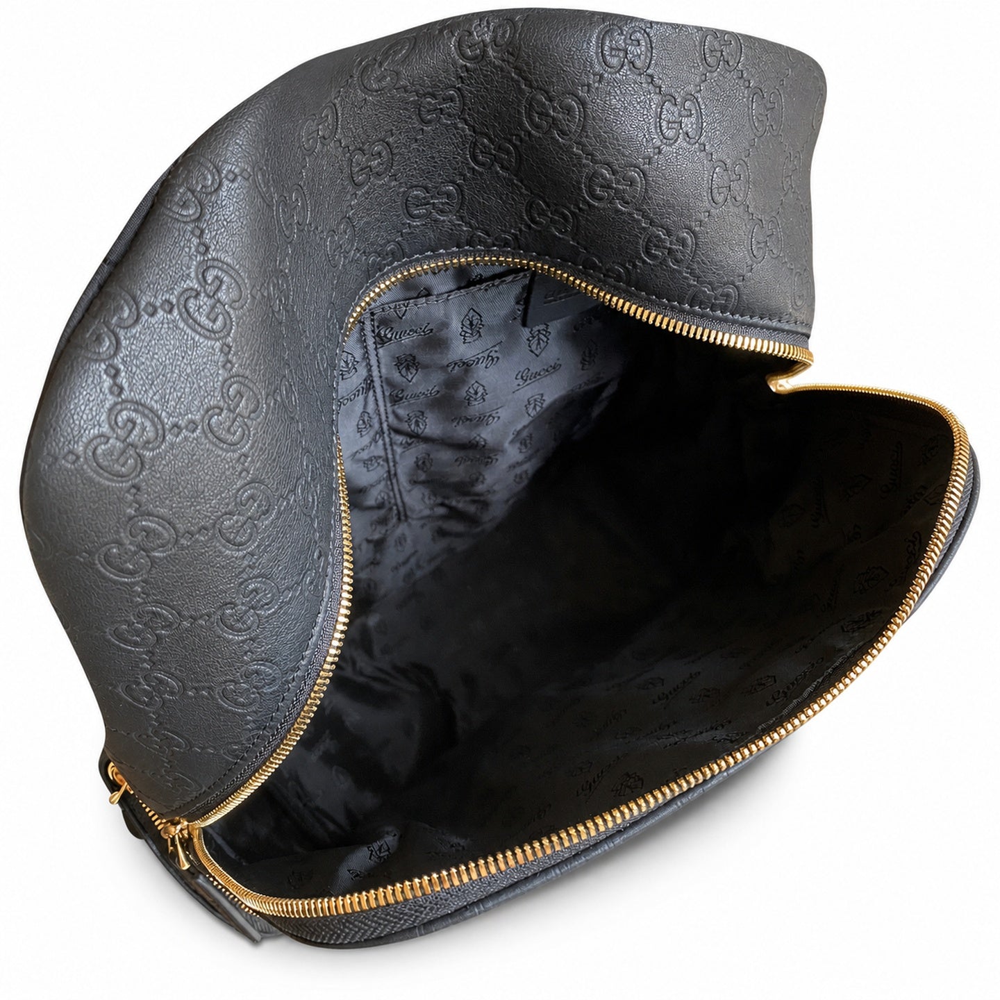 Gucci Men's Silk Leather Black Backpack