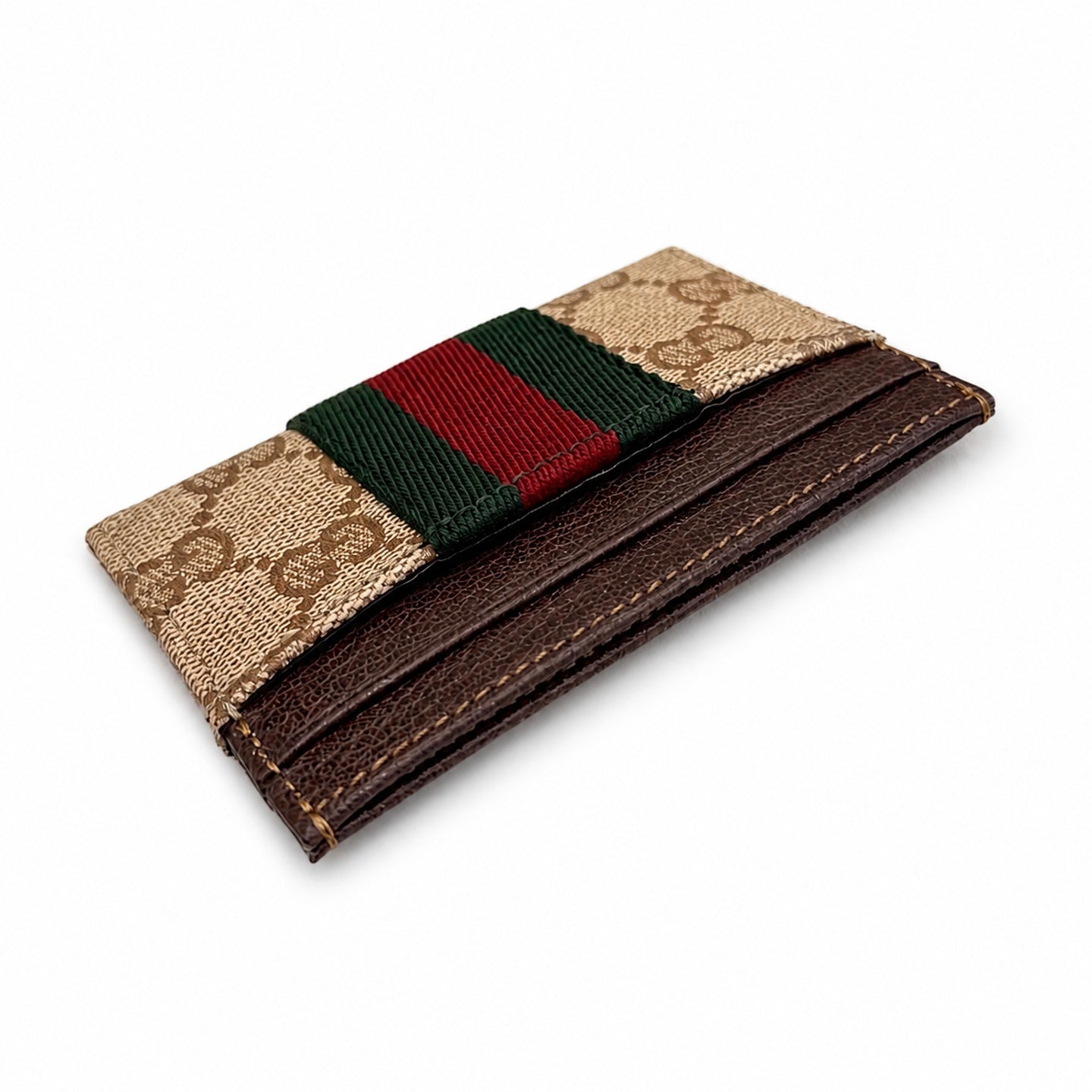 Gucci Small Canvas Leather Brown Gold Bag