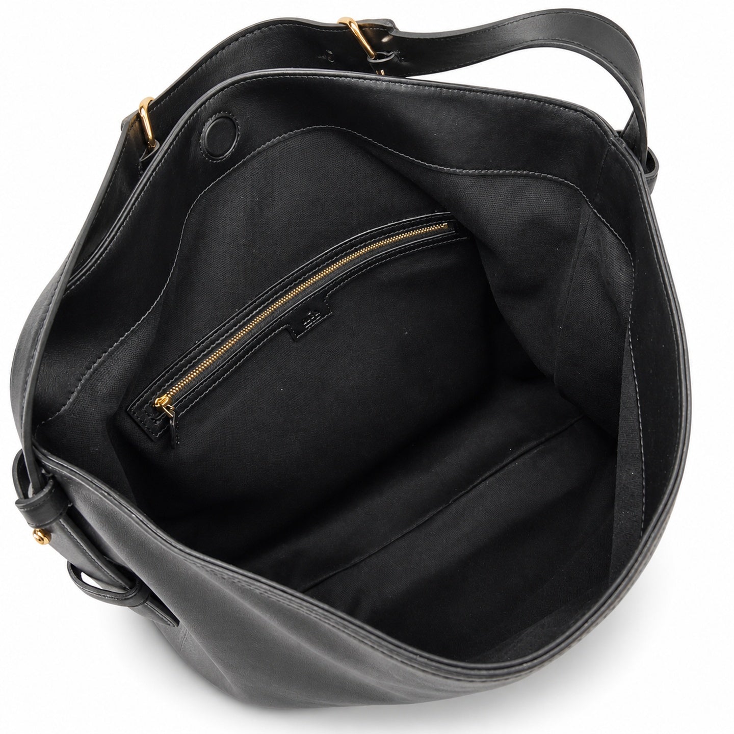 Gucci Horsebit Cotton Leather Black Gold Bag