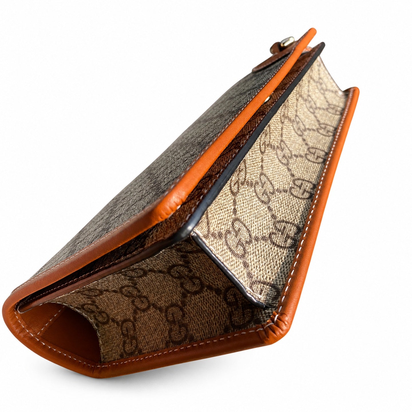 Gucci Mini Canvas Leather Beige Brown Handbag