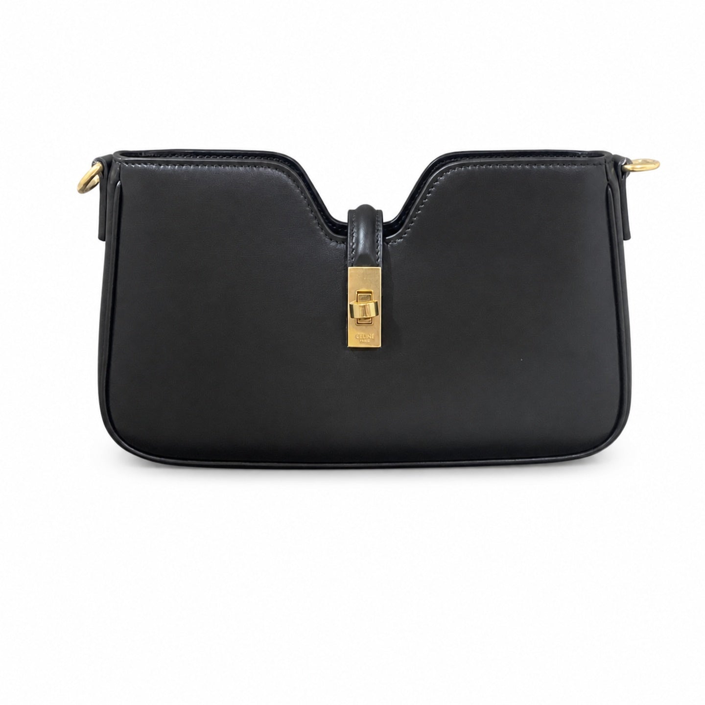 Celine Camille Leather Black Gold Handbag