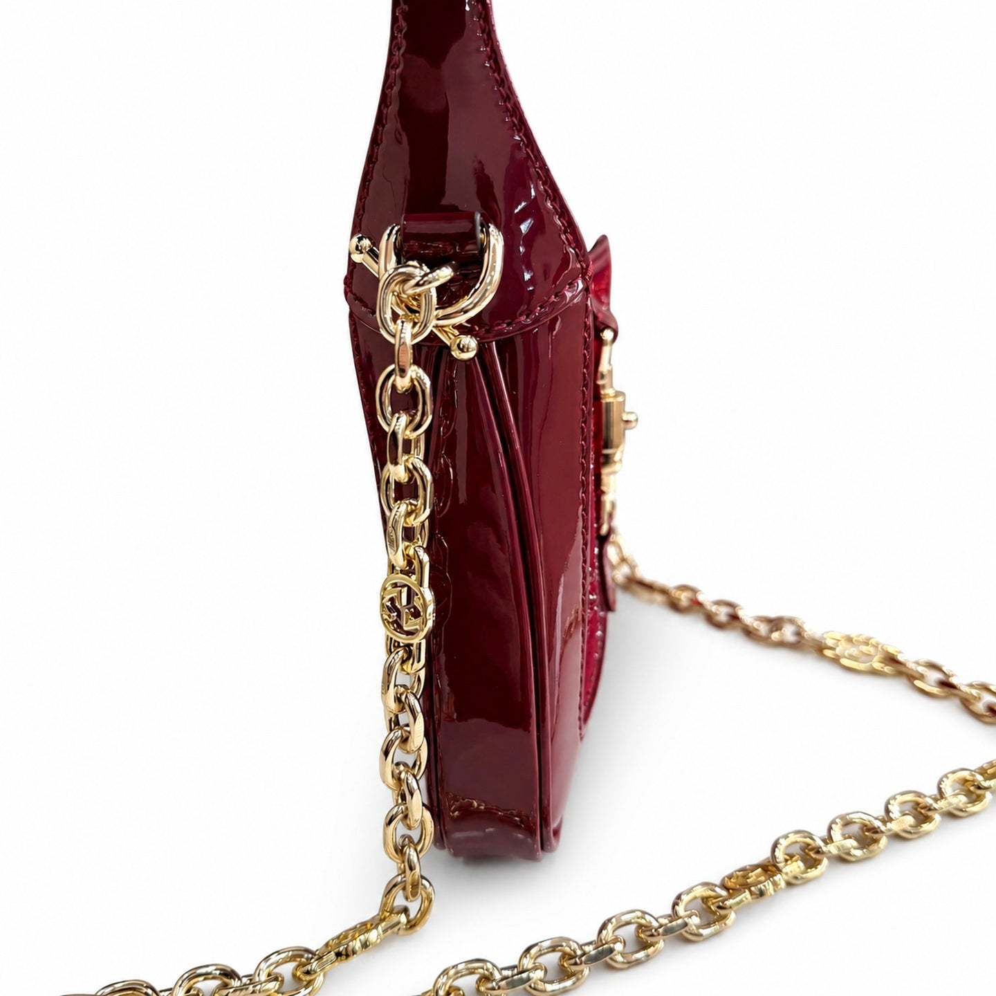 Gucci Jackie 1961 Silk Velvet Leather Red Gold Handbag