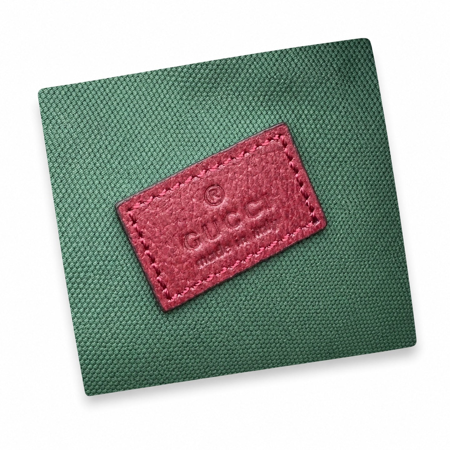 Gucci Mini Cotton Canvas Leather Beige Brown Red Green Gold Bag