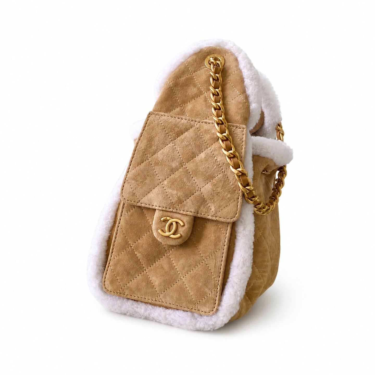 Chanel 25 Small Suede Bag