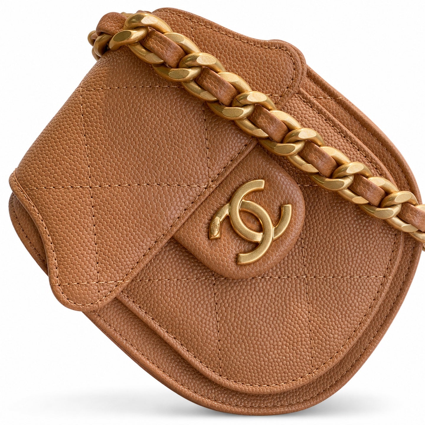 Chanel 25 Small Leather Black Gold Bag