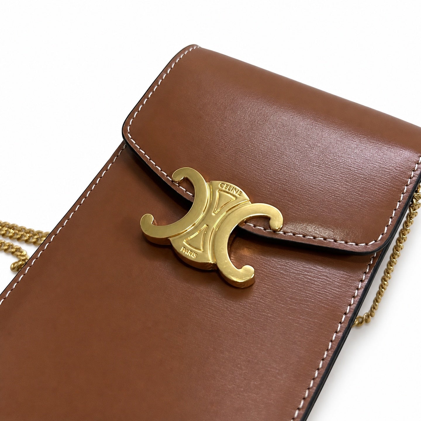 Celine Triomphe Large Brown Phone Bag