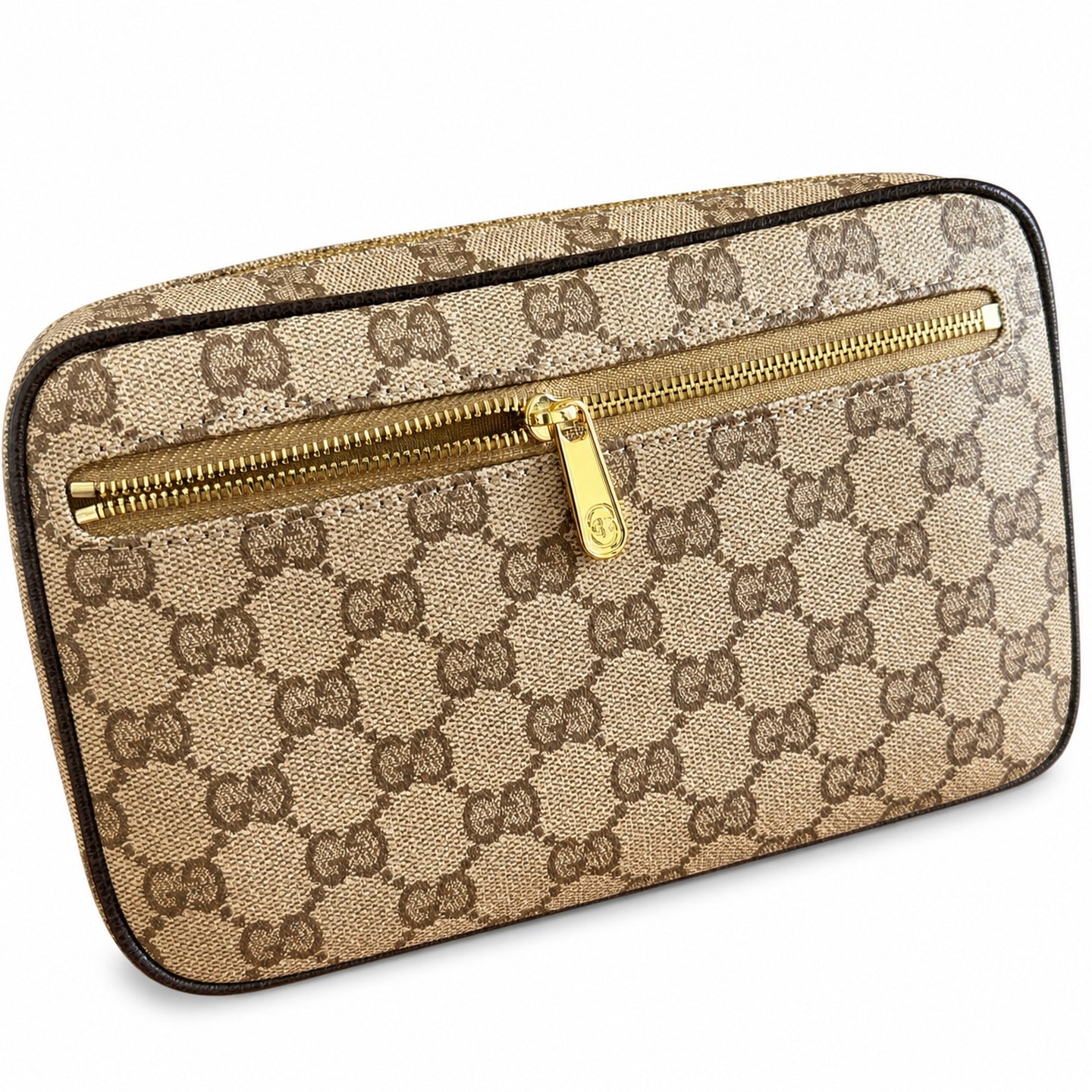 Gucci Small Canvas Nylon Leather Brown Red Green Bag