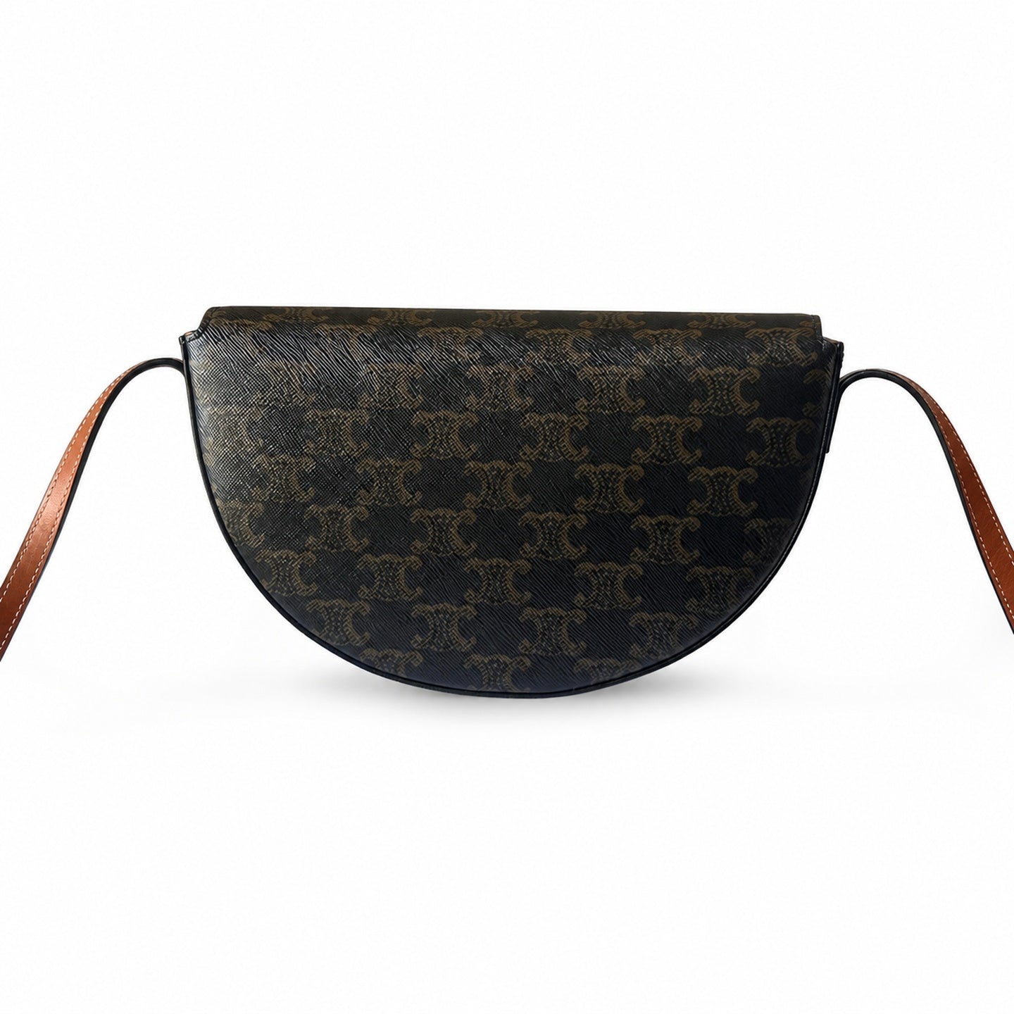 Celine Triomphe Leather Blue Gold Bag