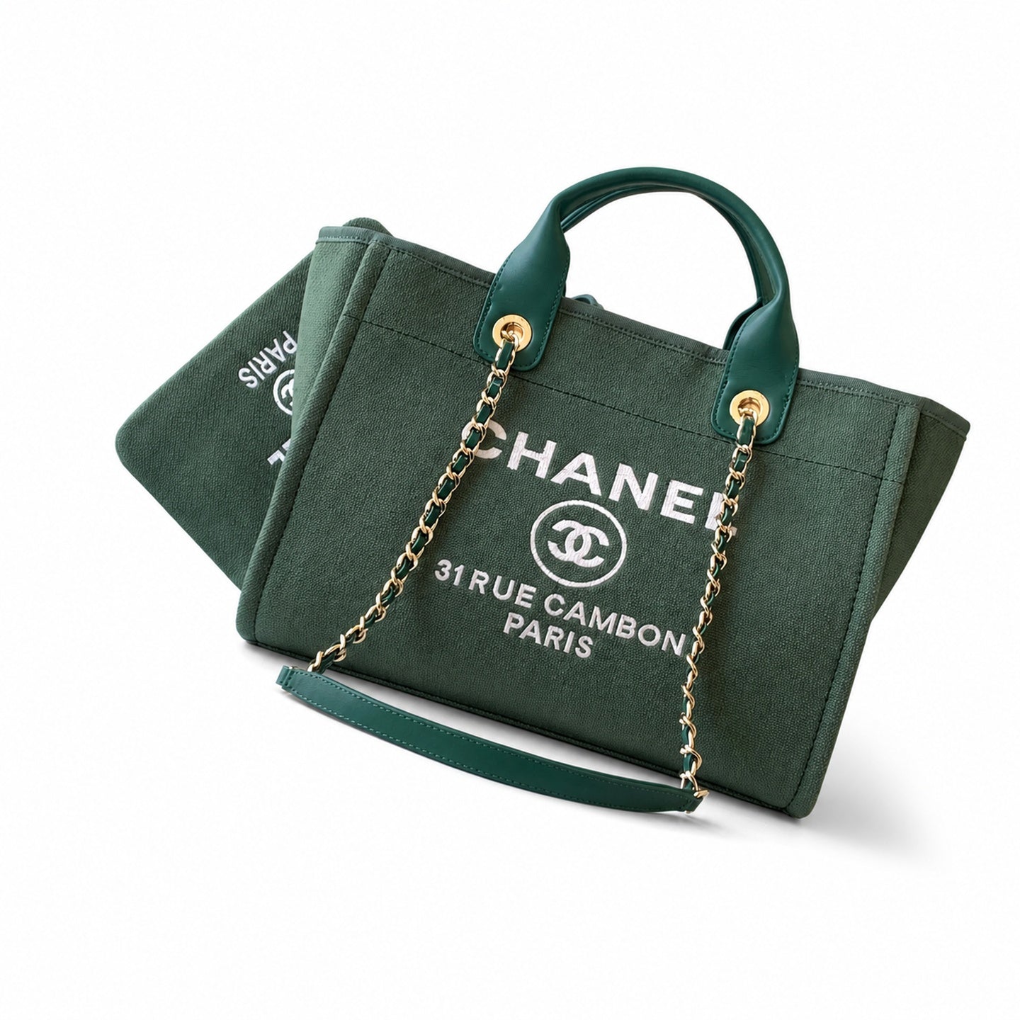 Chanel Large Cotton Leather Bag