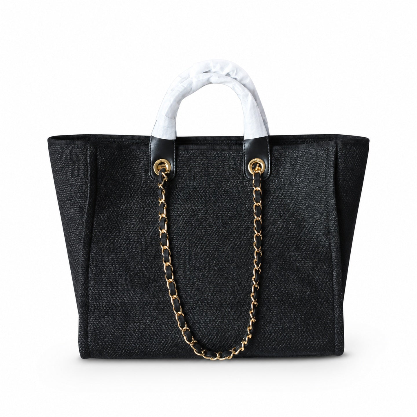 Chanel Deauville Large Embroidered Denim Canvas Bag