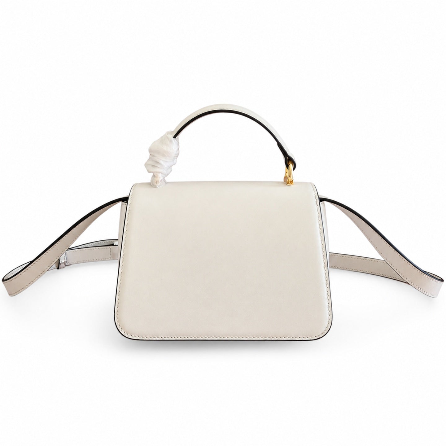 Gucci Horsebit Leather Black White Gold Handbag