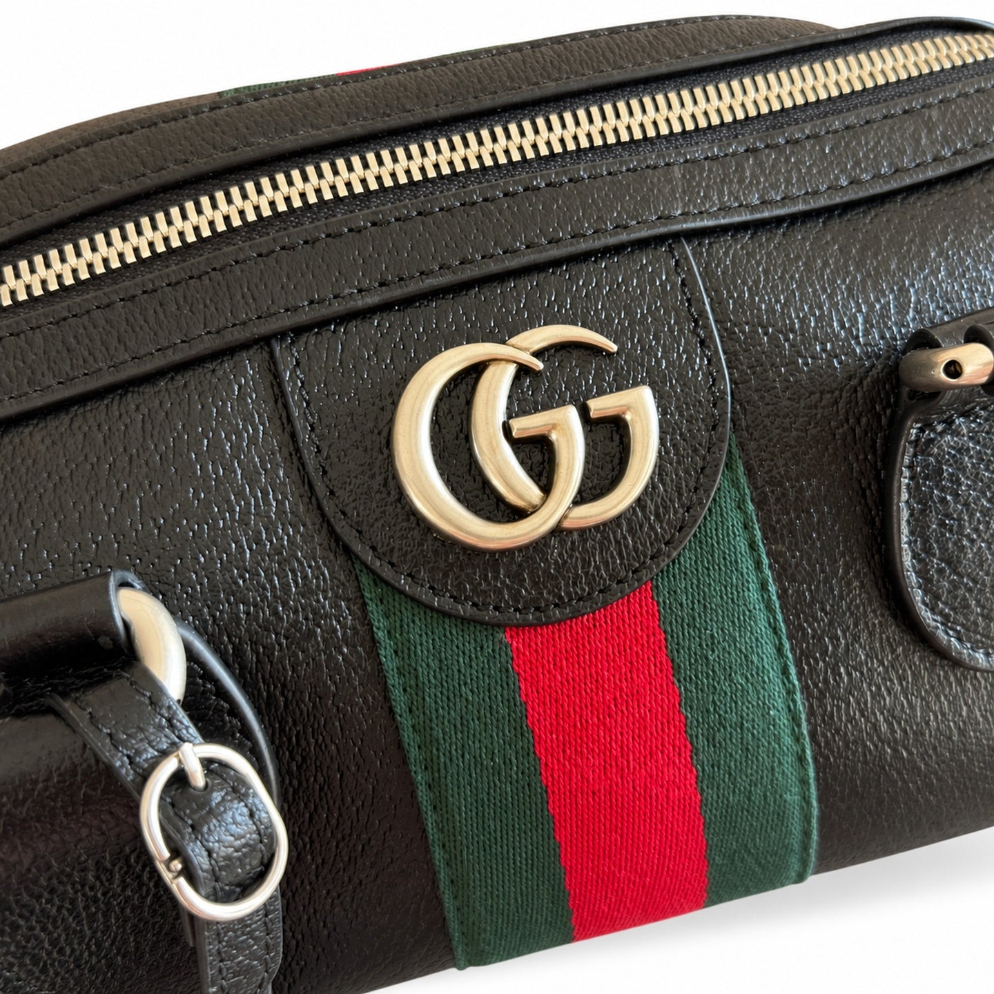 Gucci Cotton Leather Black Beige Brown Green Gold Bag