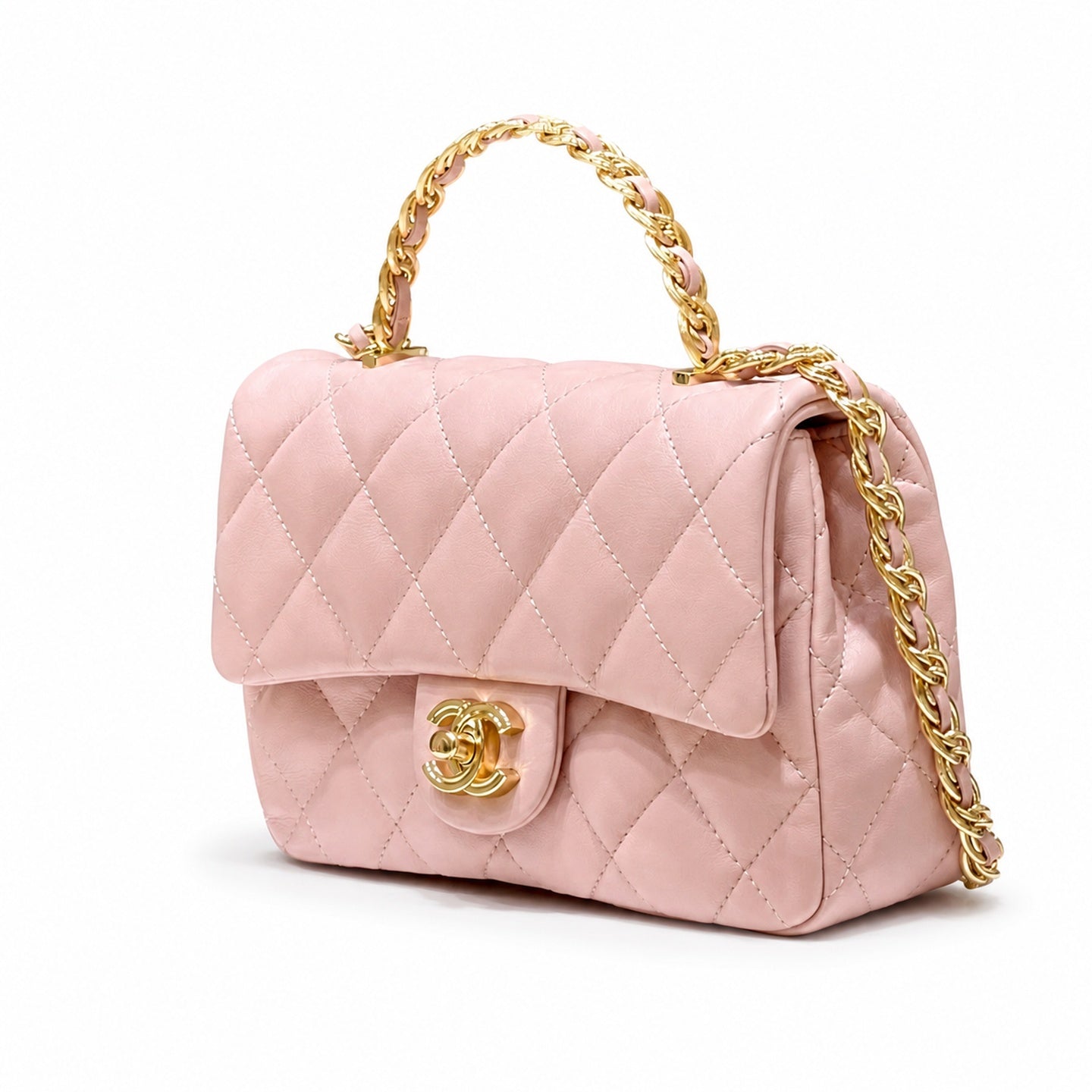 Chanel Mini Leather Pink Bag