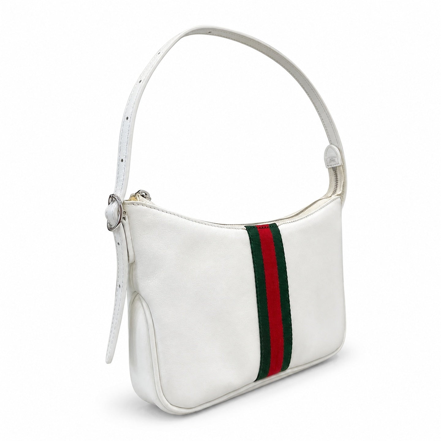 Gucci Leather White Brown Shoulder Bag