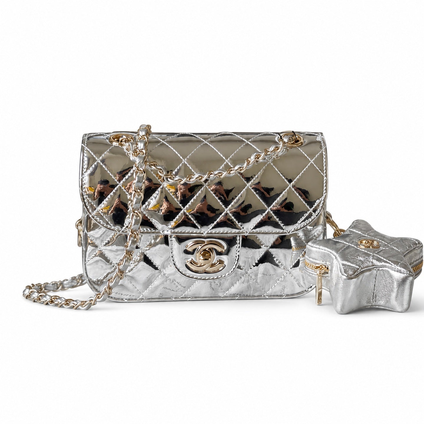 Chanel Gold Silver Bag