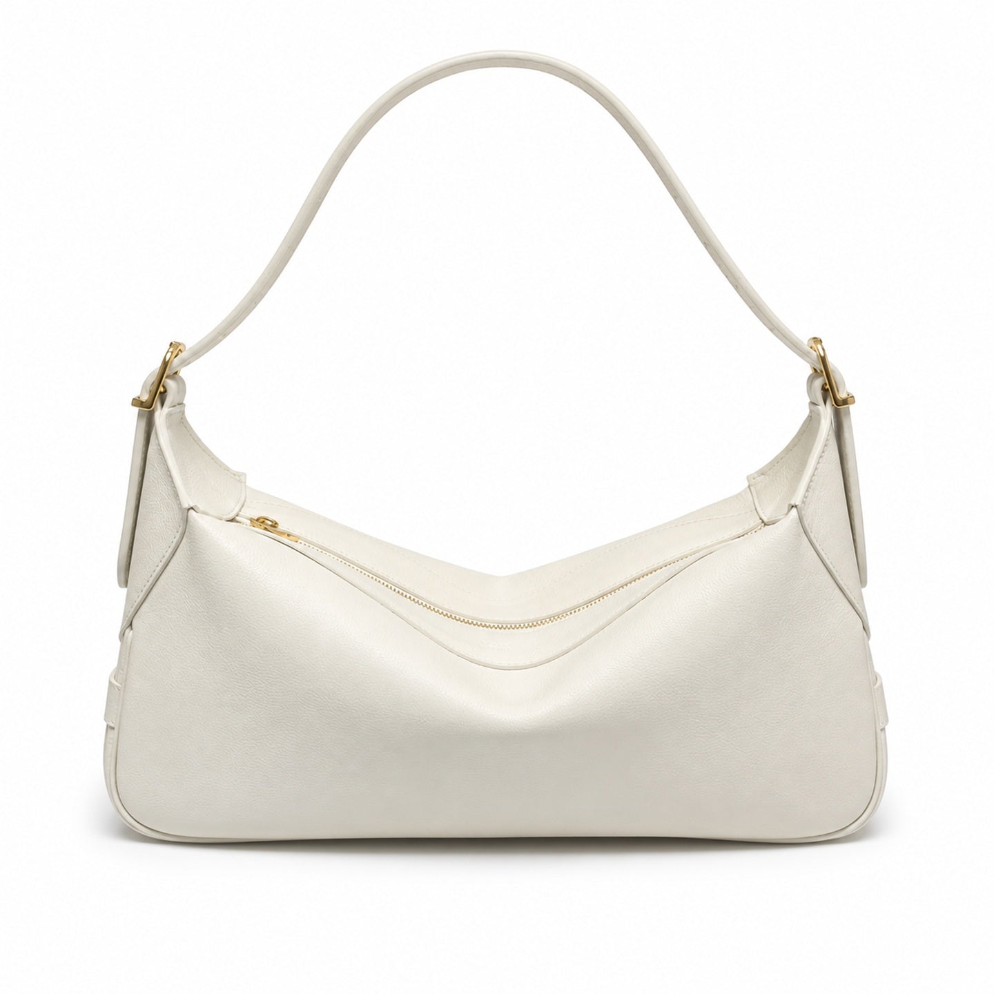 Celine Romy Leather White Gold Bag