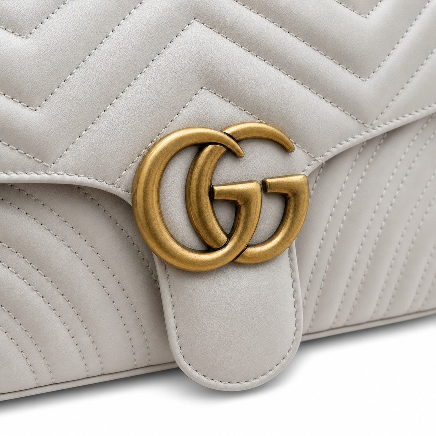 Gucci GG Marmont Leather Gray Handbag
