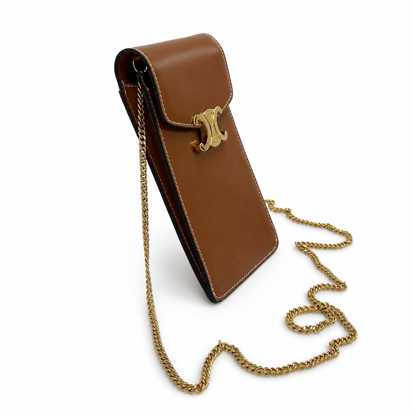 Celine Triomphe Large Brown Phone Bag