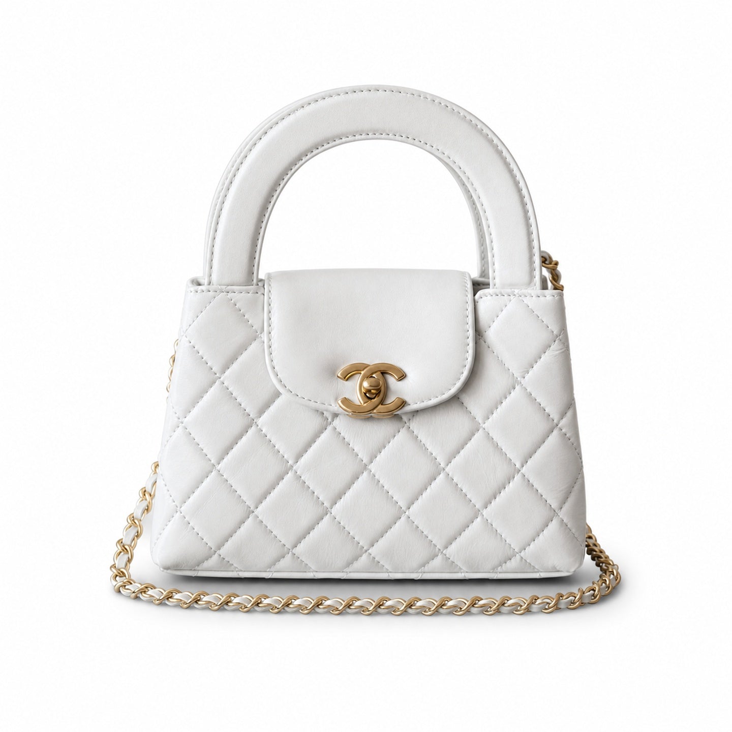 Chanel Kelly Leather White Bag