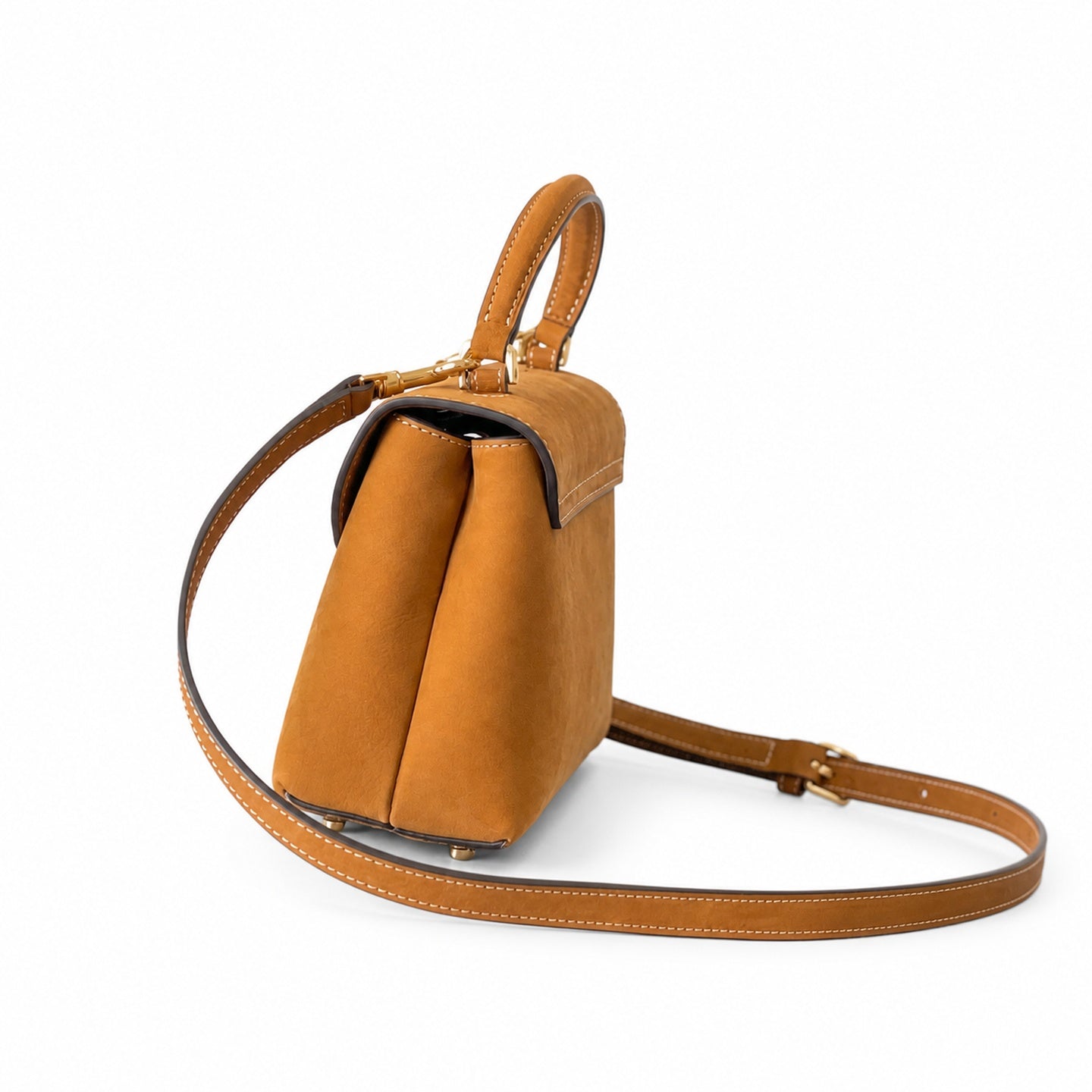 Celine Triomphe Small Leather Gold Handbag