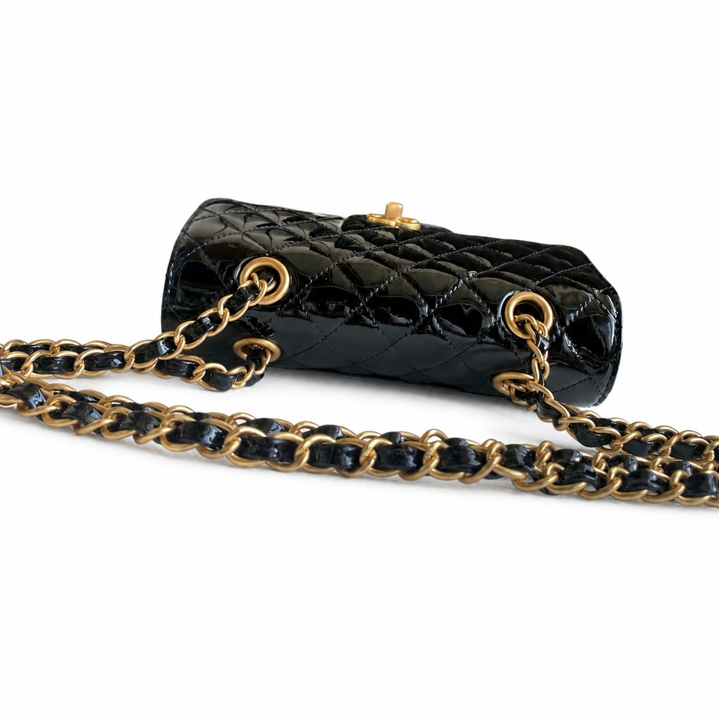 Chanel Mini Patent Leather Black Bag