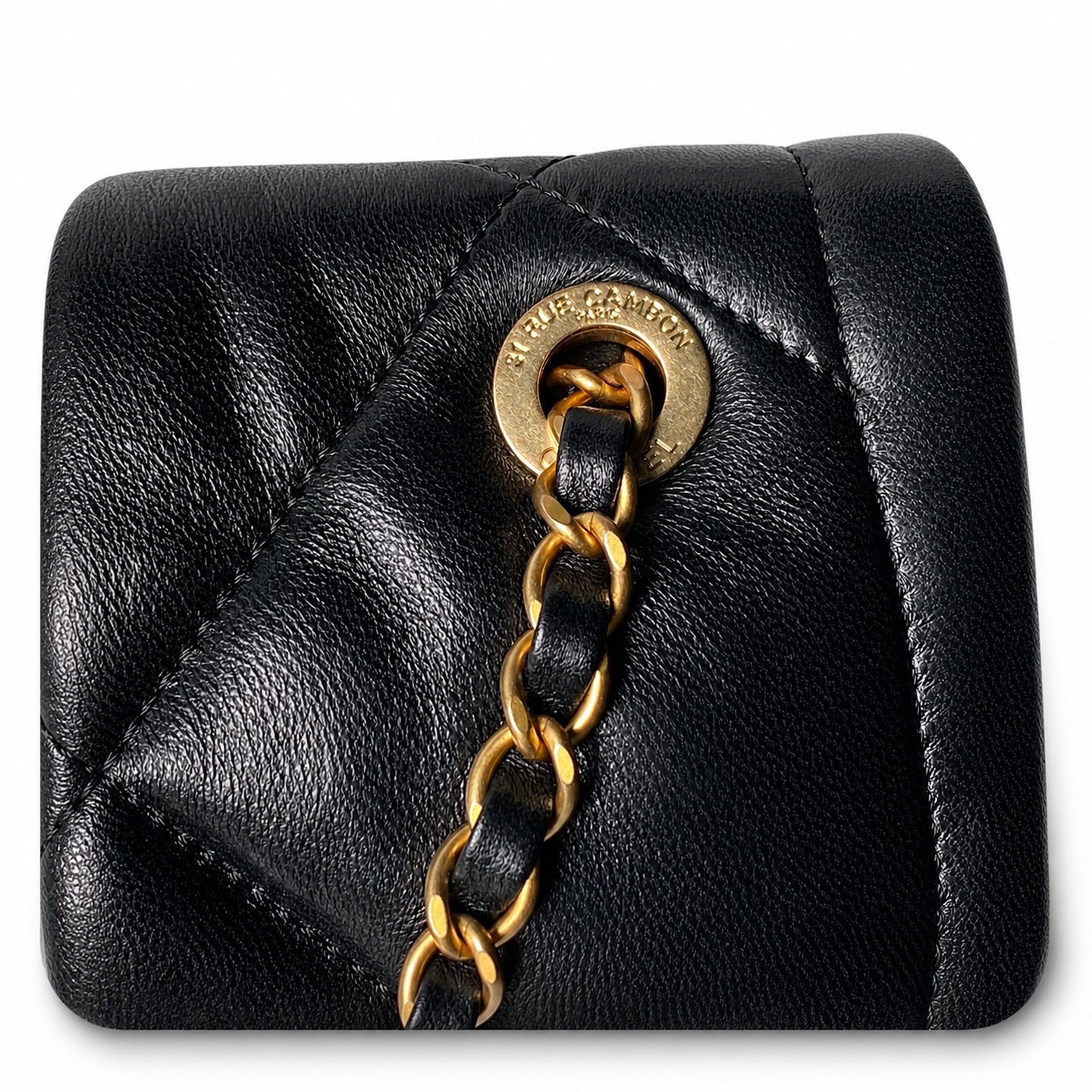 Chanel Large Leather Gold Shopping Bag