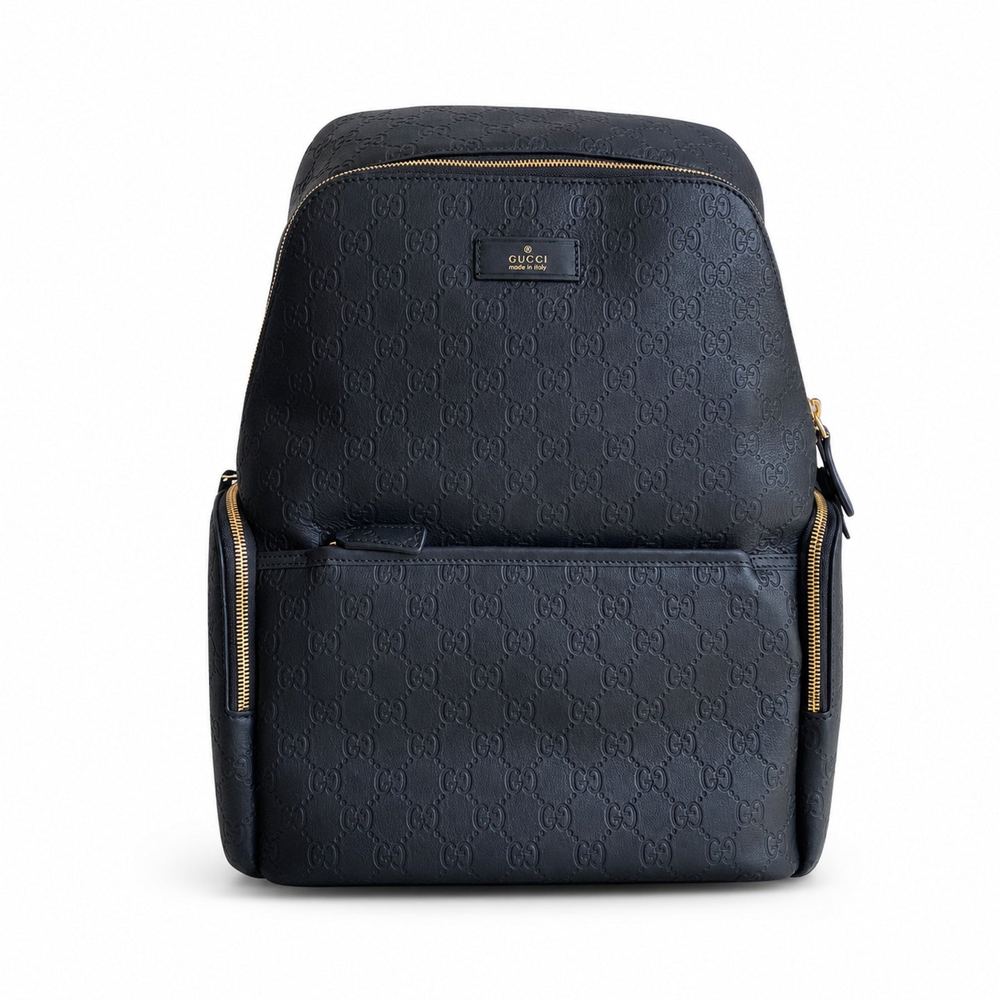 Gucci Men's Silk Leather Black Backpack