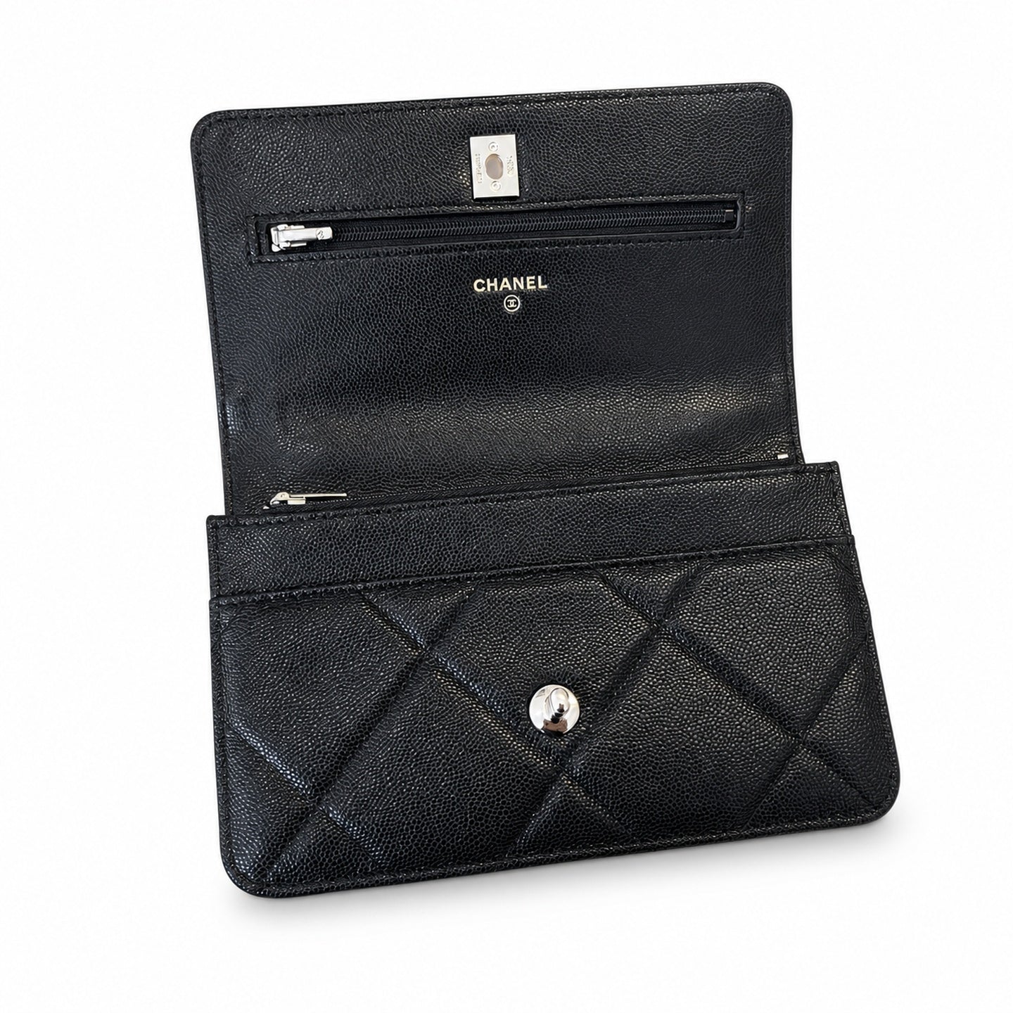 Chanel Large White Wallet on Chain