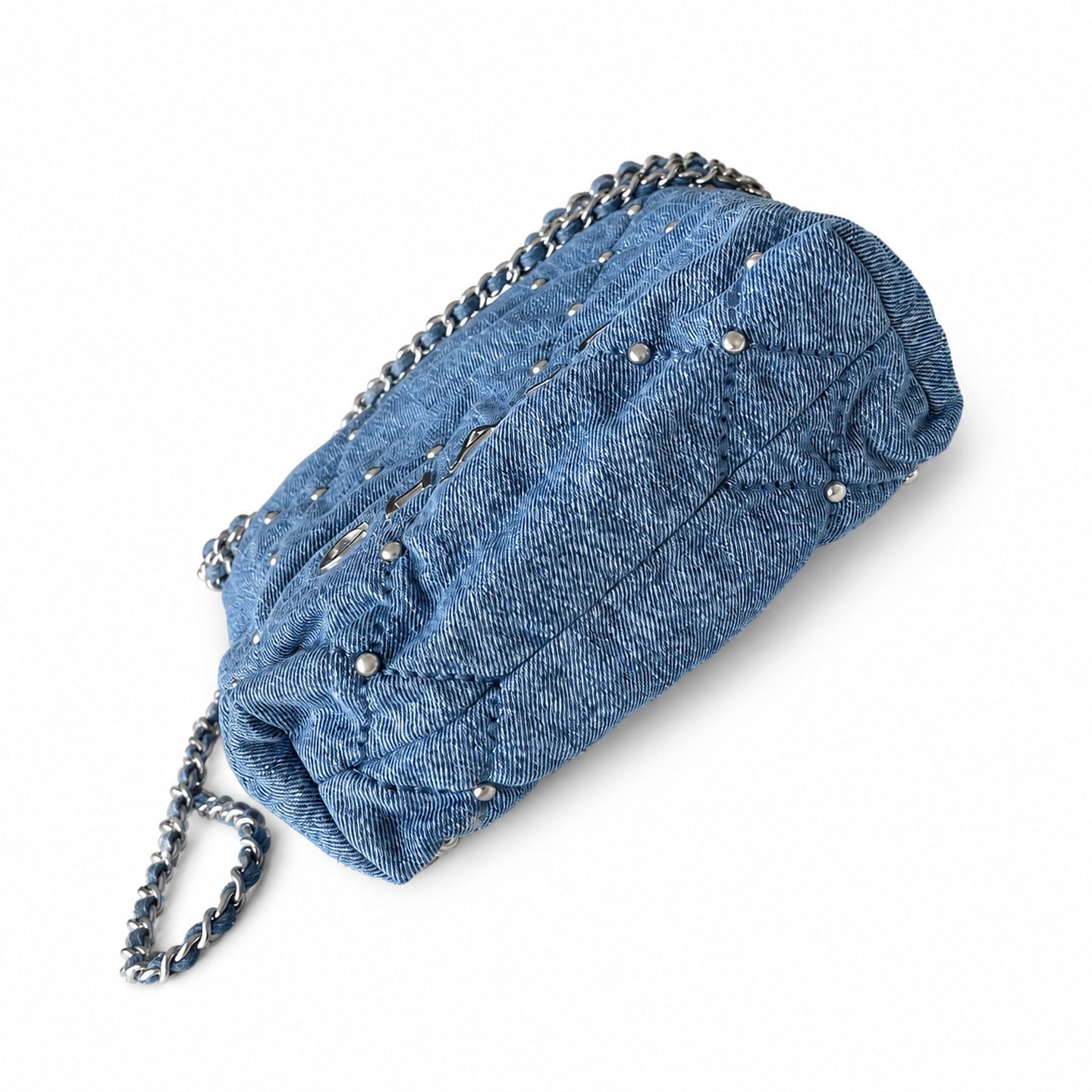 Chanel Mini Denim Blue Silver Bag