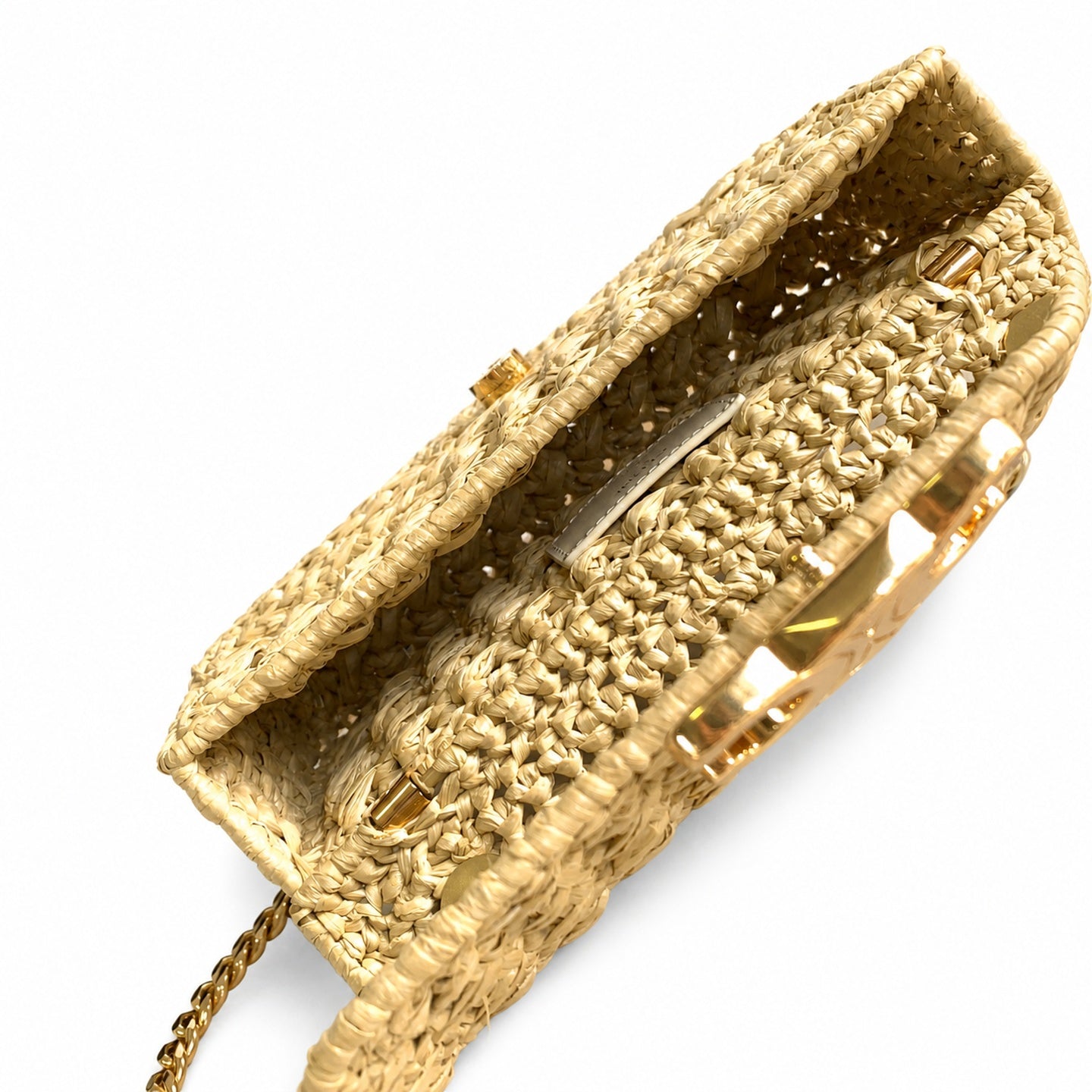 Celine Triomphe Raffia Handbag