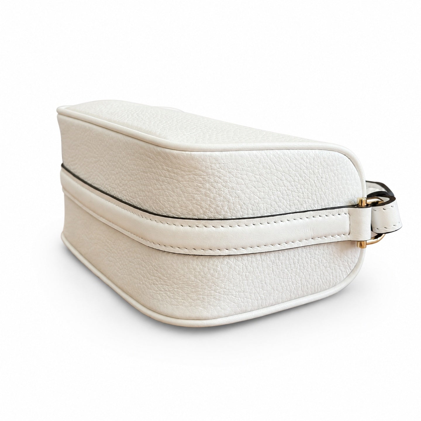 Gucci Horsebit Mini Cotton Leather White Green Gold Bag