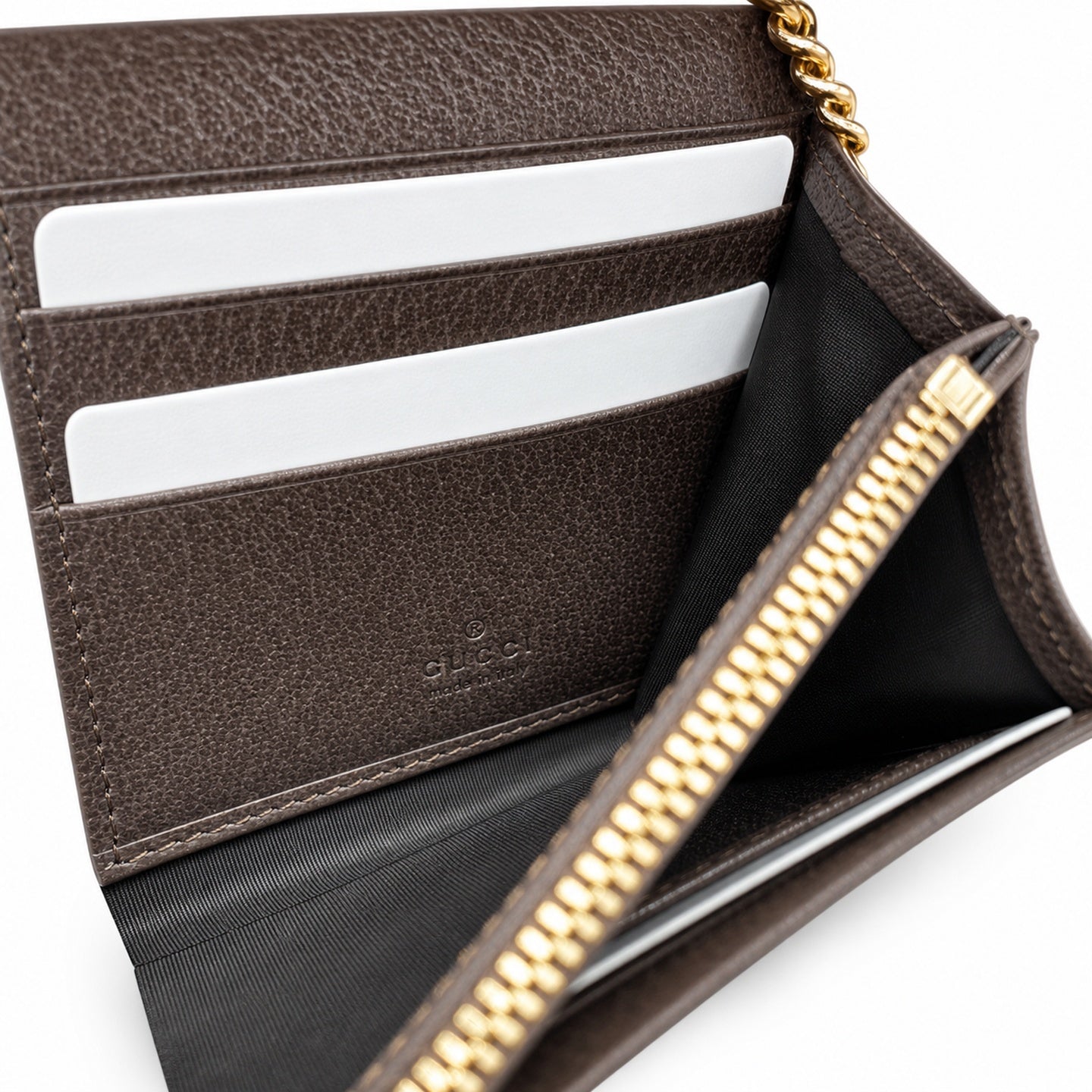 Gucci Ophidia Supreme Leather Beige Brown Red Green Gold Wallet