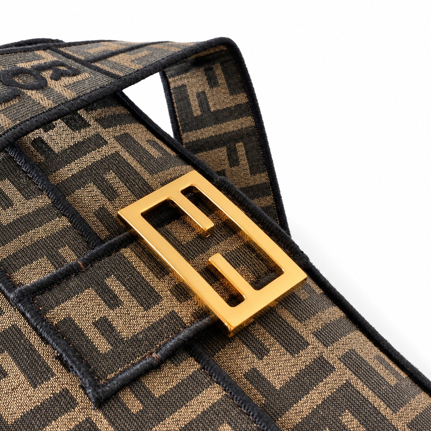 Fendi Baguette Medium Embroidered Black Handbag