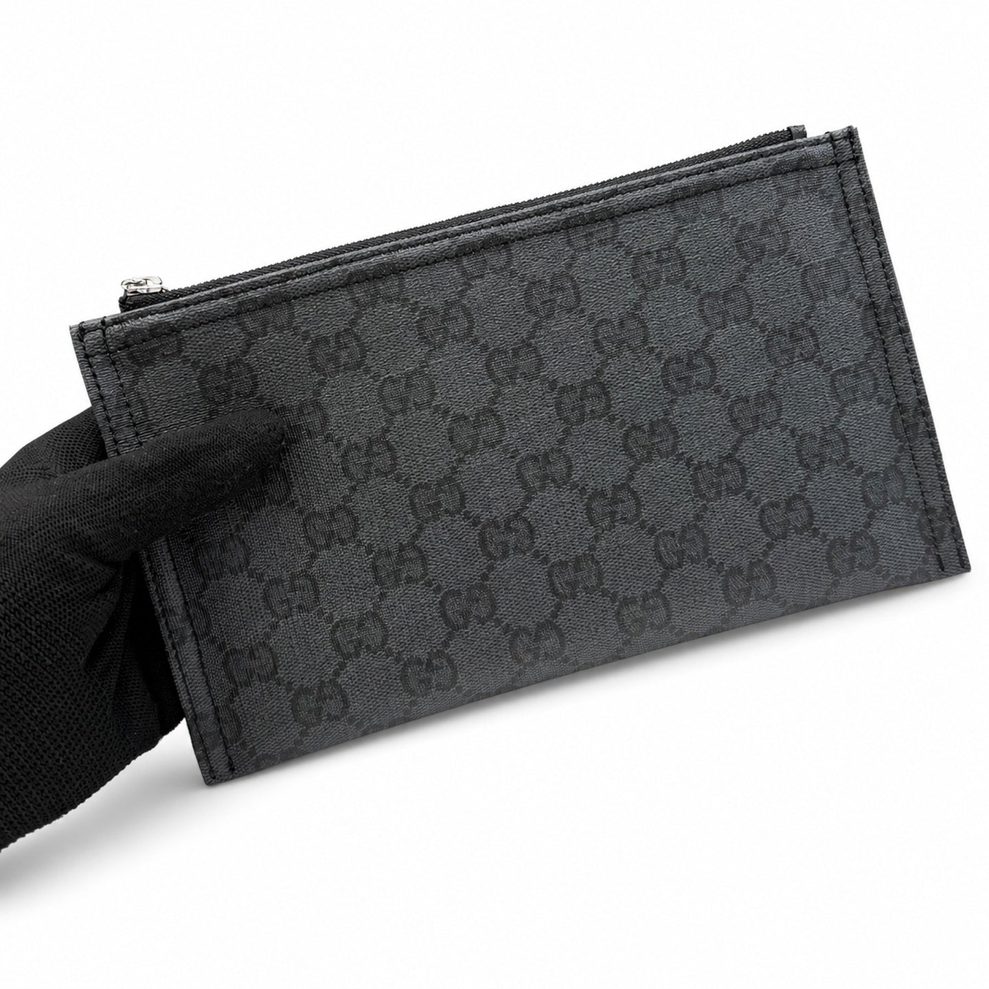 Gucci Canvas Black Silver Bag