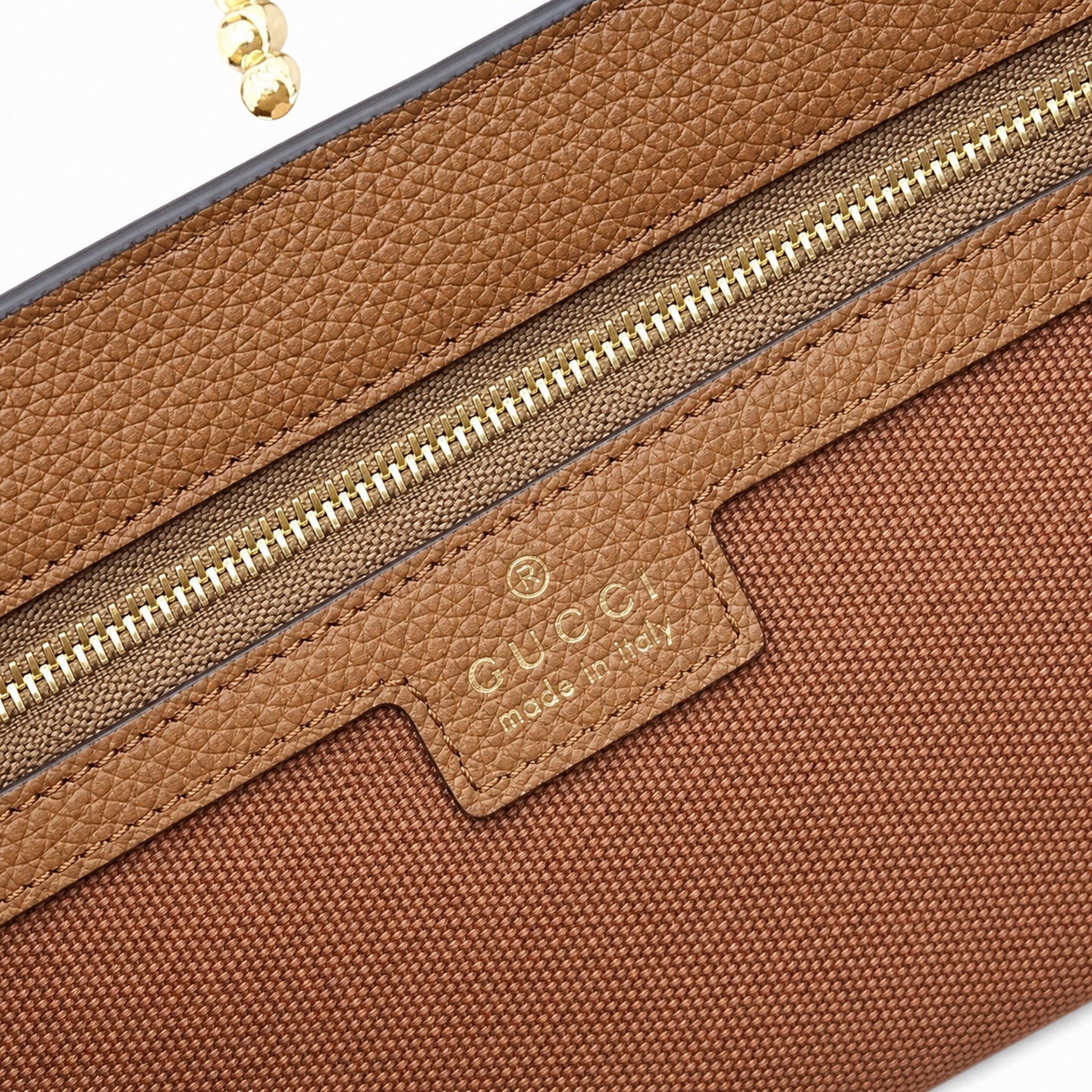 Gucci Jackie 1961 Medium Leather Brown Gold Handbag