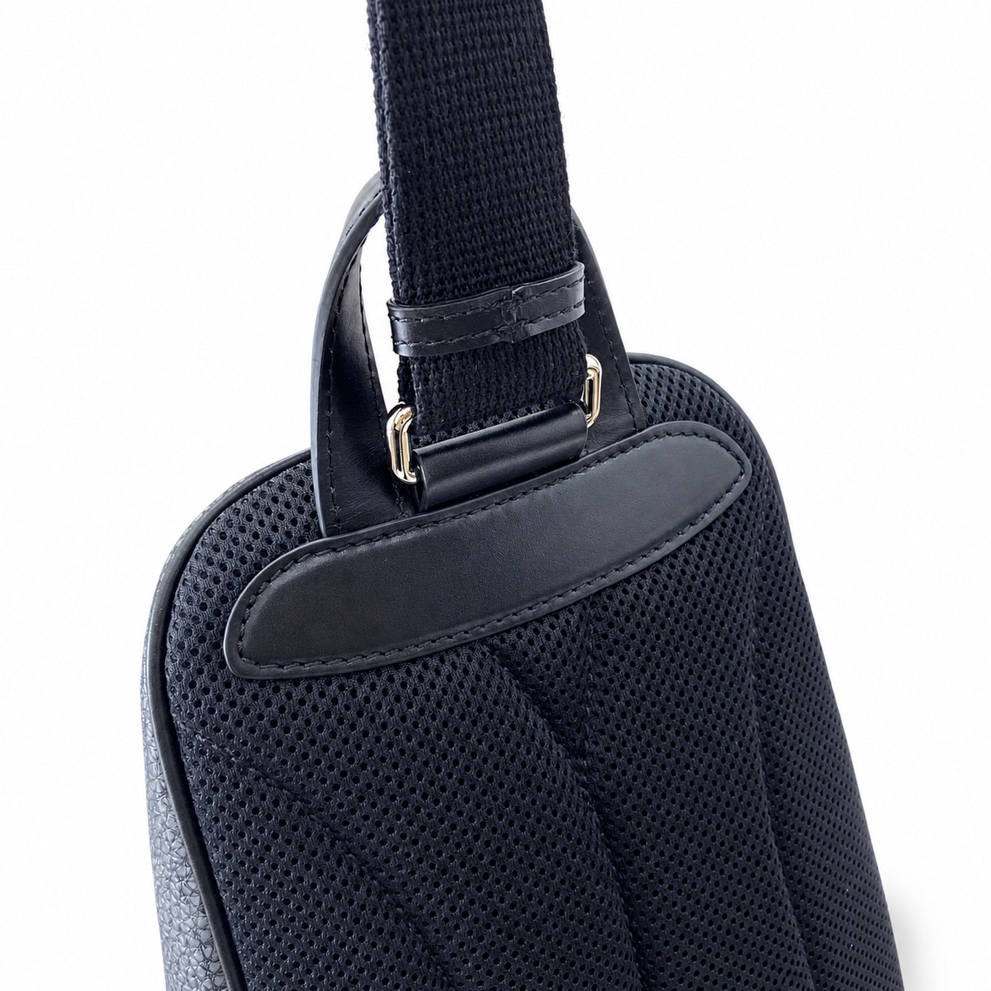 Gucci Cotton Leather Black Gray Crossbody Bag