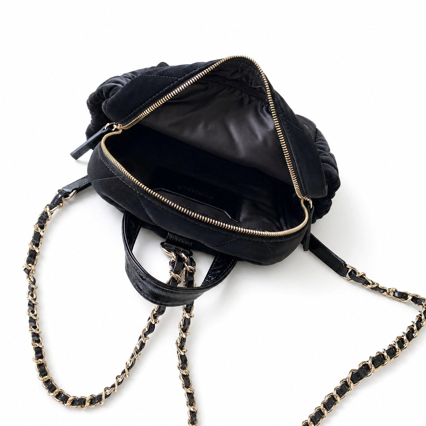 Chanel 25 Velvet Black Backpack