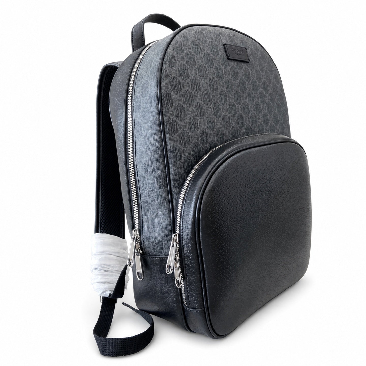 Gucci Supreme Mini Cotton Canvas Leather Black Green Bag