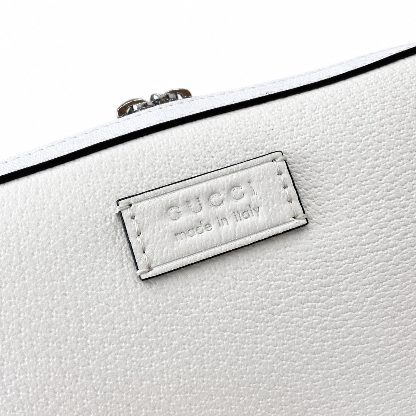 Gucci Supreme Mini Cotton Canvas Leather White Green Handbag