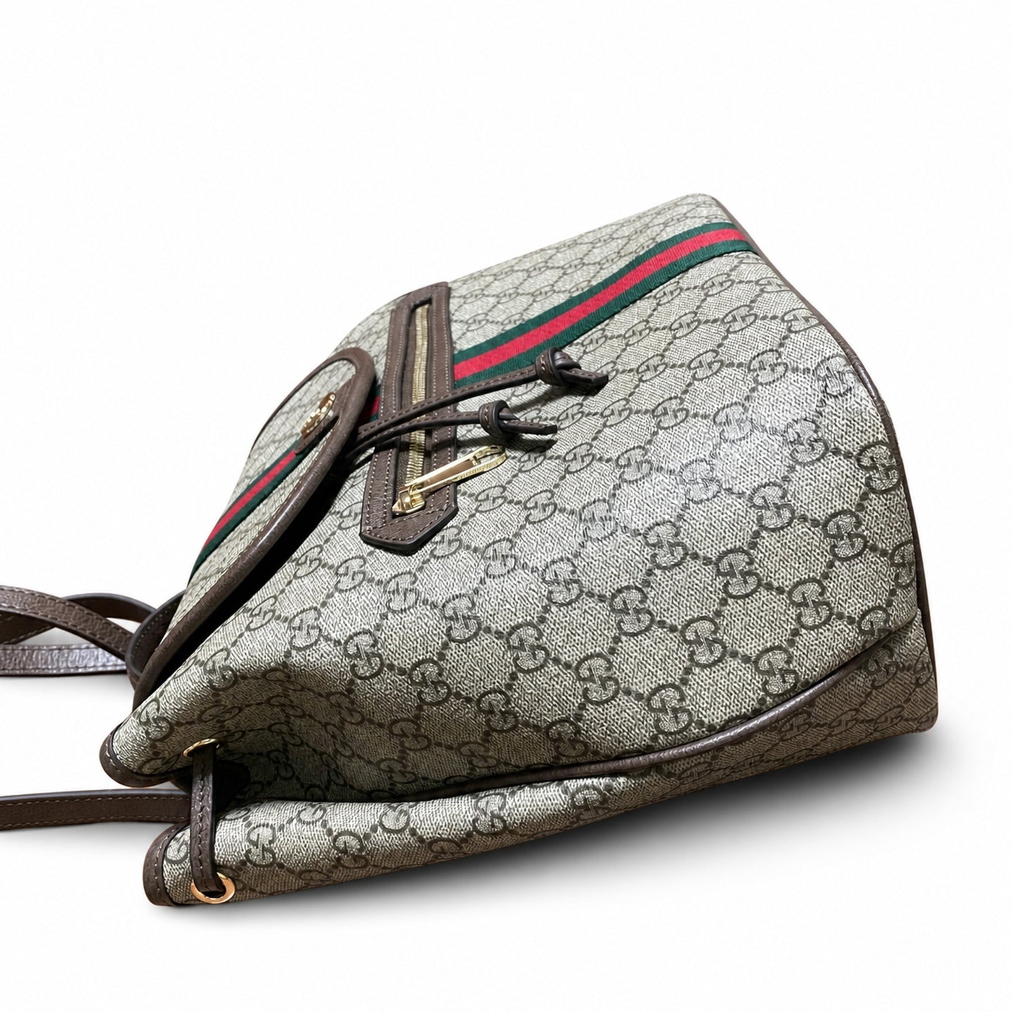 Gucci Ophidia Medium Beige Brown Backpack