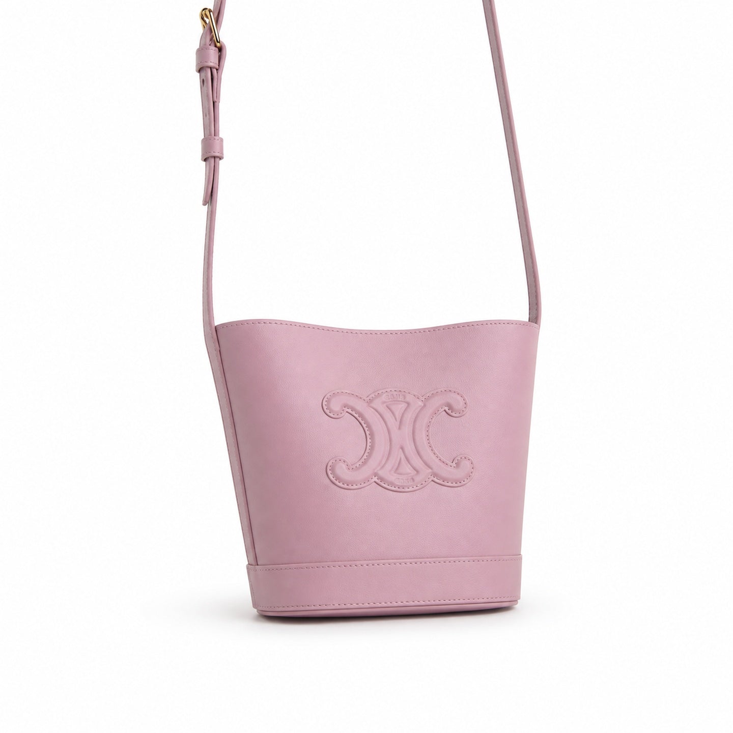 Celine Triomphe Mini Pink Bucket Bag