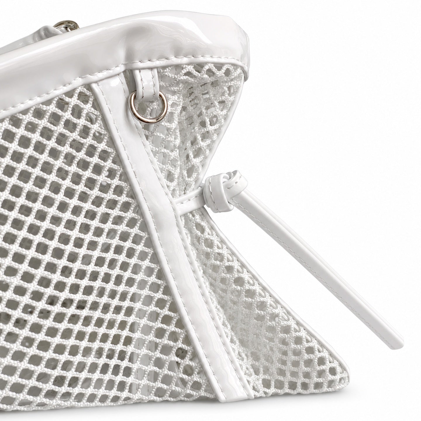 Chanel Small Patent Leather White Bag
