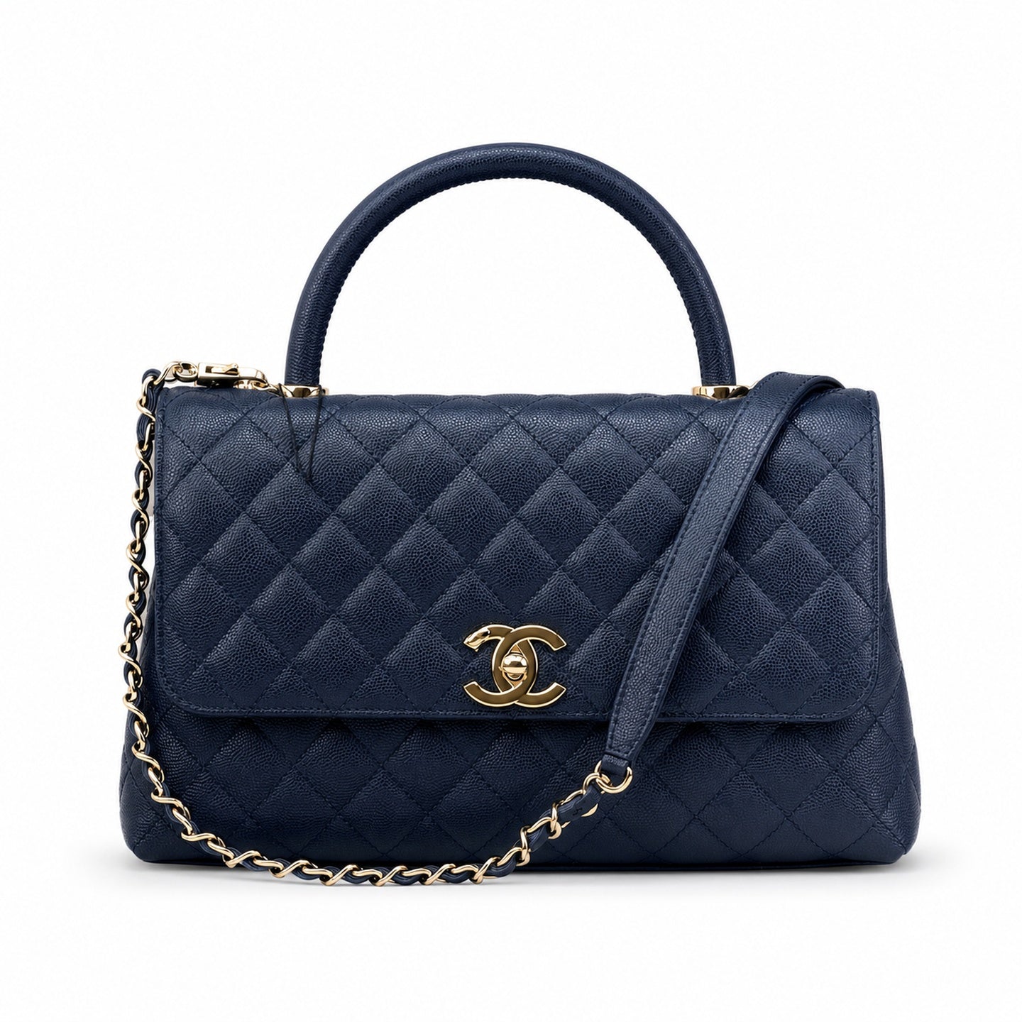 Chanel Coco Handle Large Gold Handbag