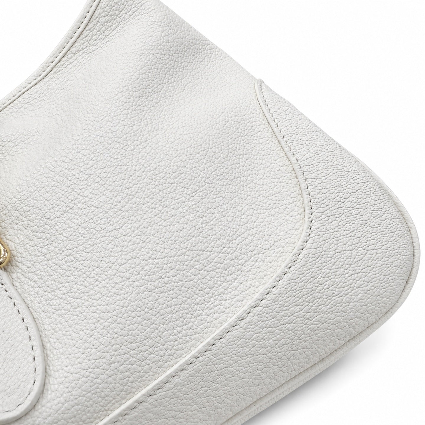 Gucci Leather White Beige Gold Handbag
