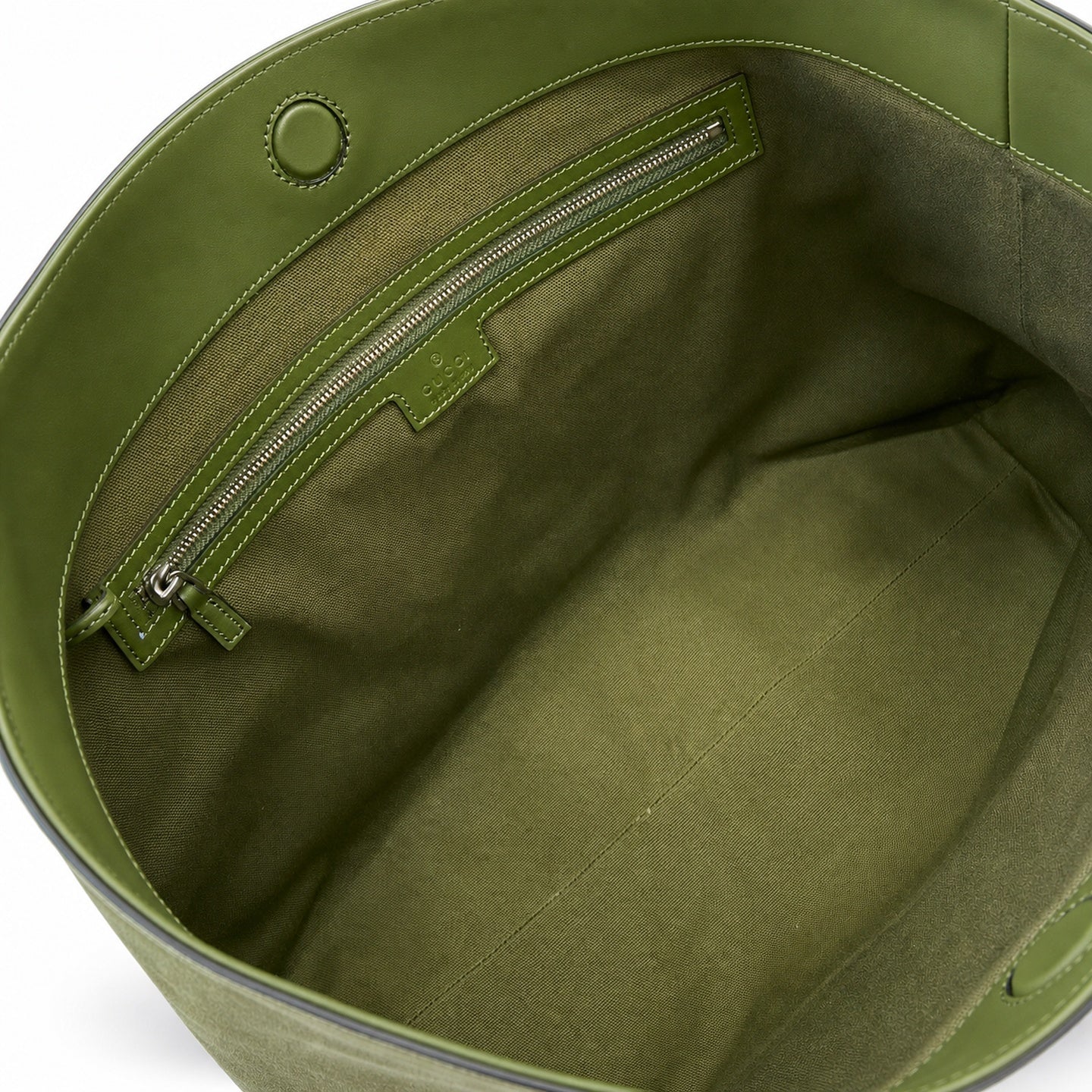 Gucci Horsebit Cotton Suede Leather Green Gold Handbag