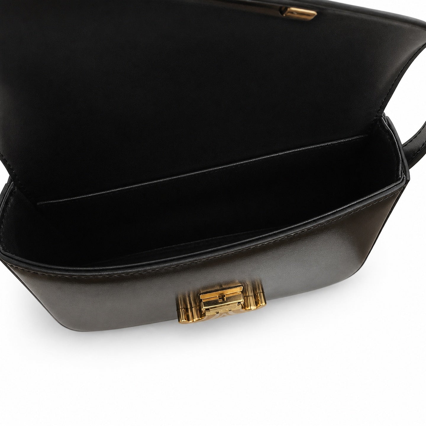 Celine Triomphe Leather Black White Pink Shoulder Bag