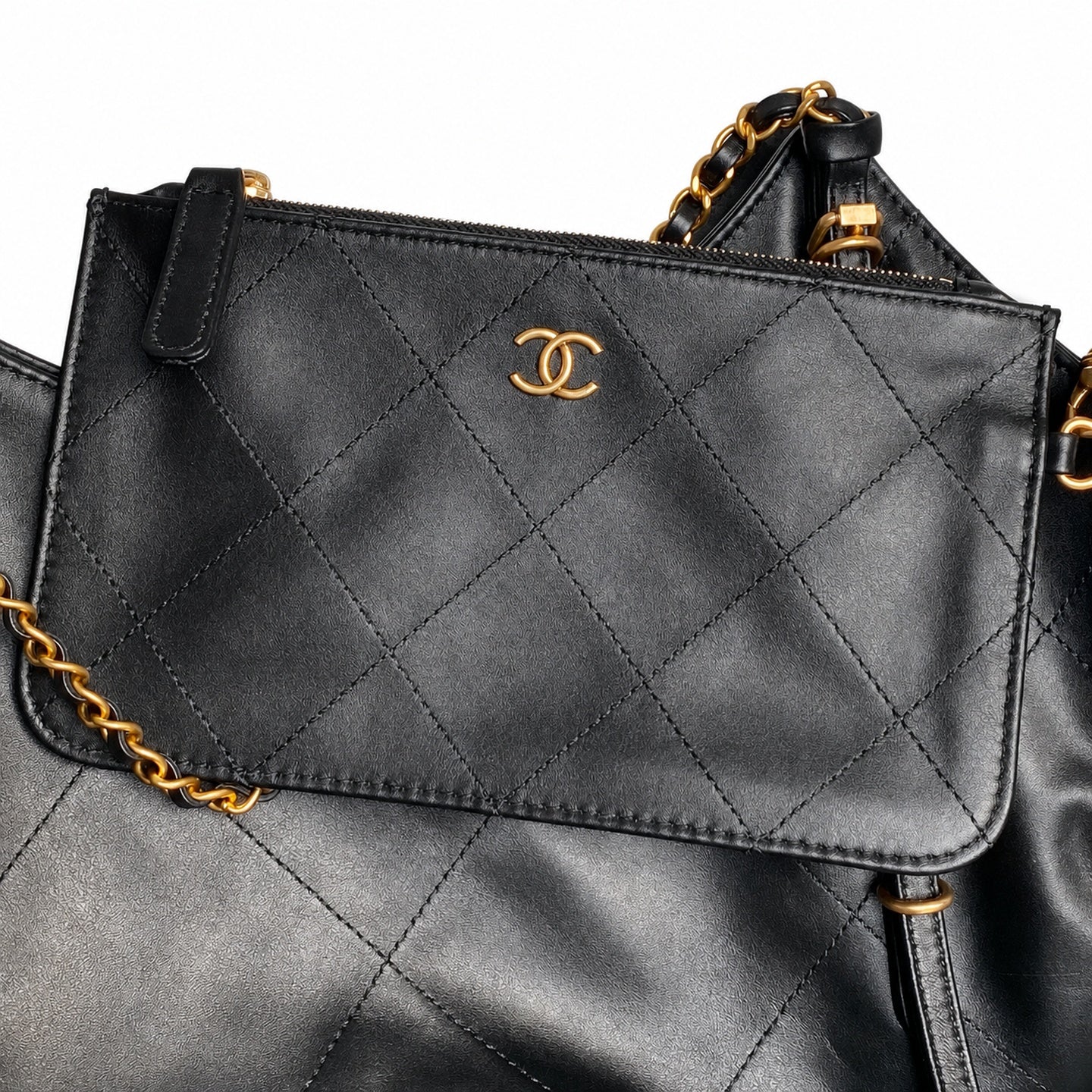 Chanel Large Leather Hobo Bag