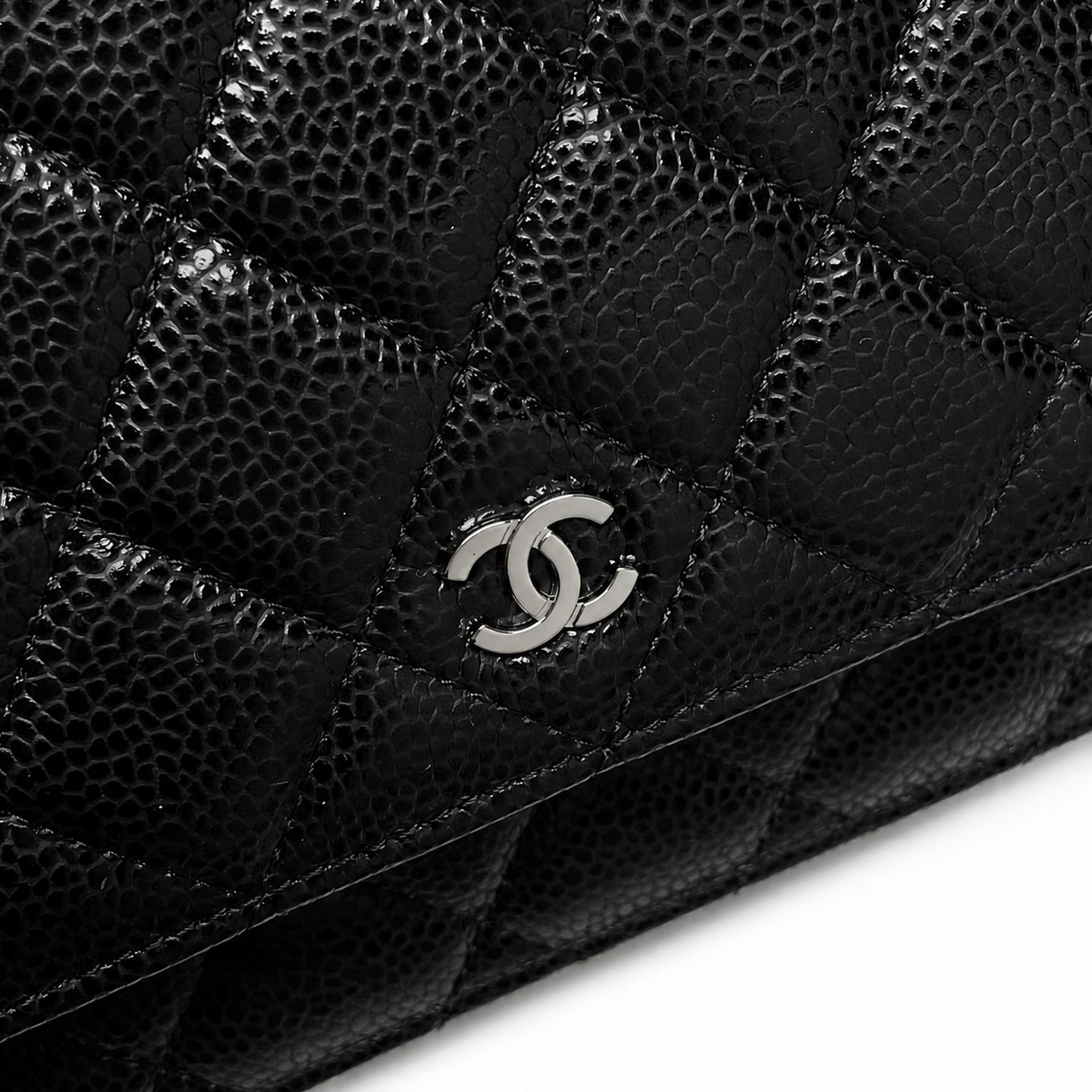 Chanel Leather Silver Bag