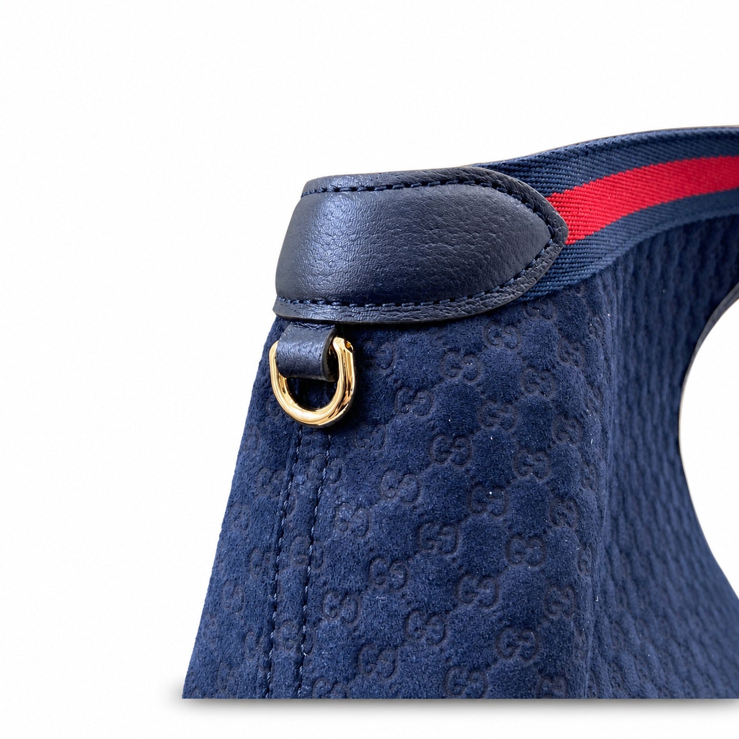 Gucci Giglio Cotton Suede Canvas Velvet Red Blue Gold Handbag